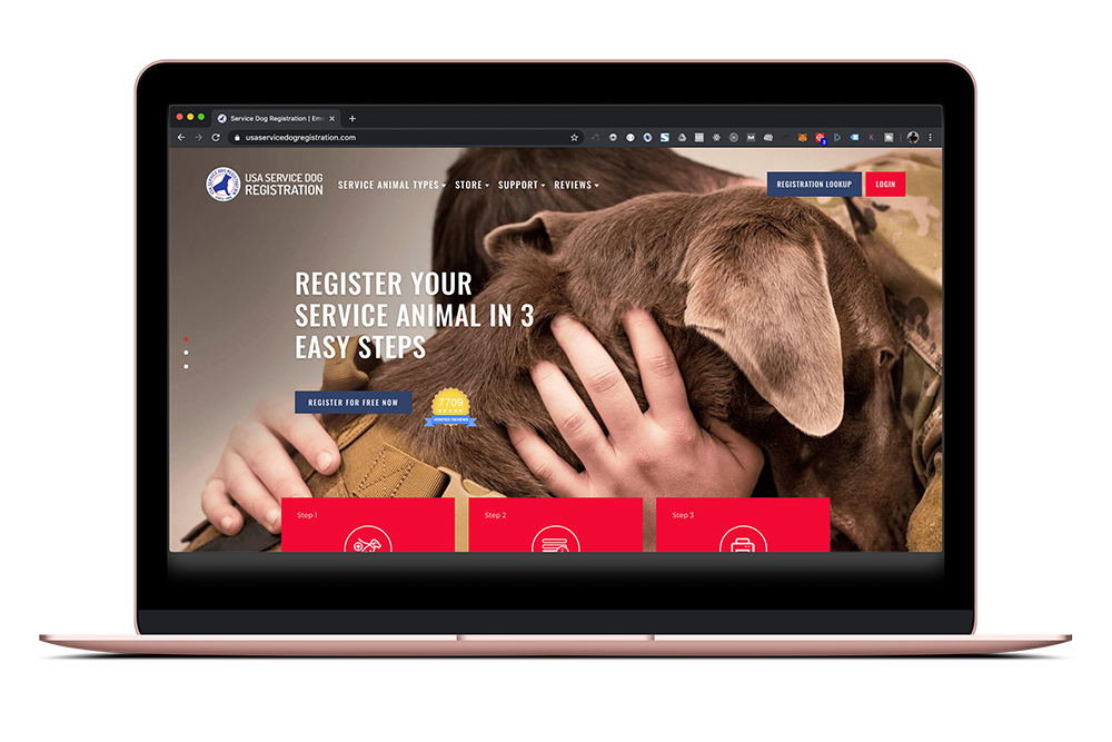 USA Service Dog Registration WordPress and Shopify Development in San Diego